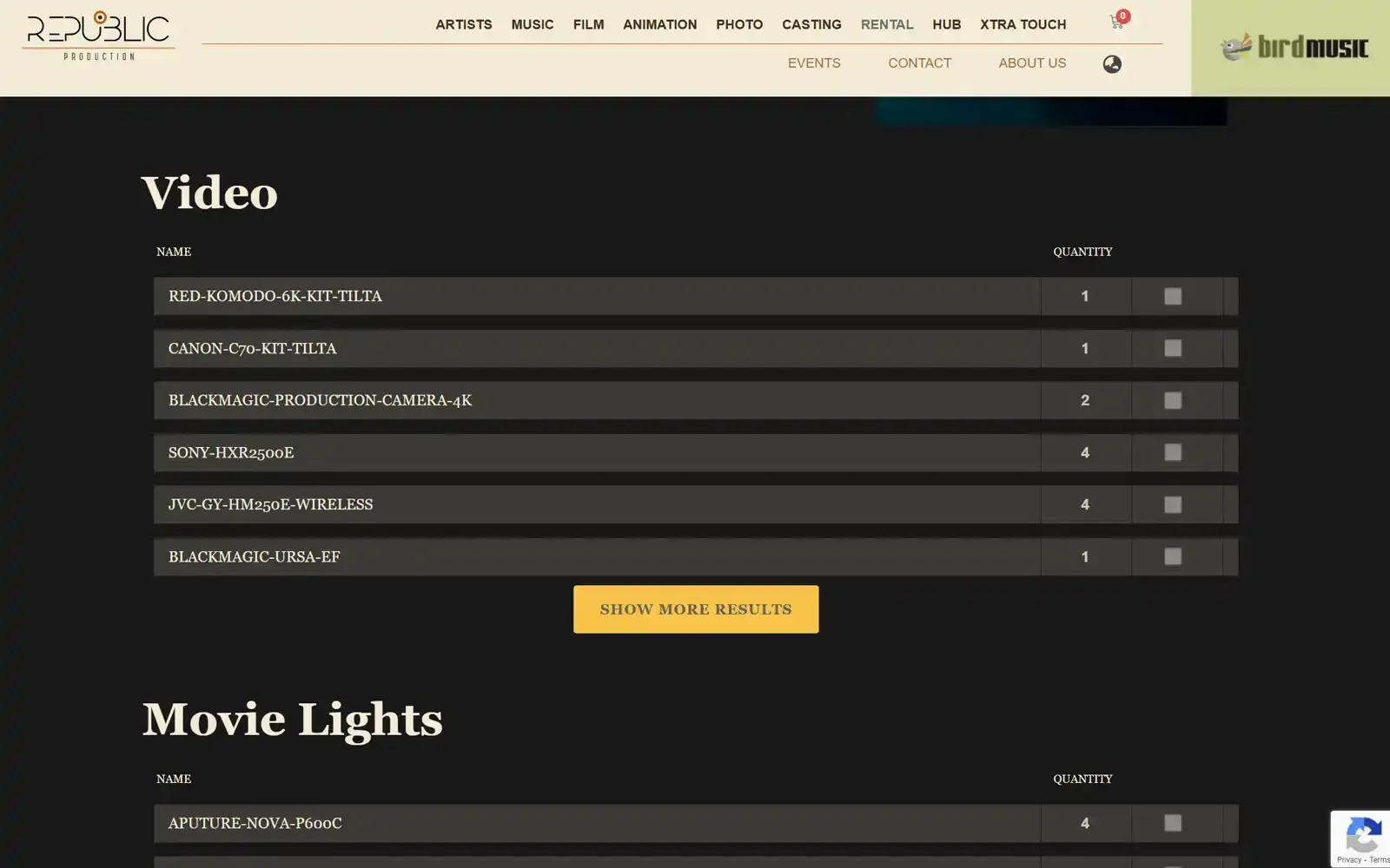 Republic Production — screen 1