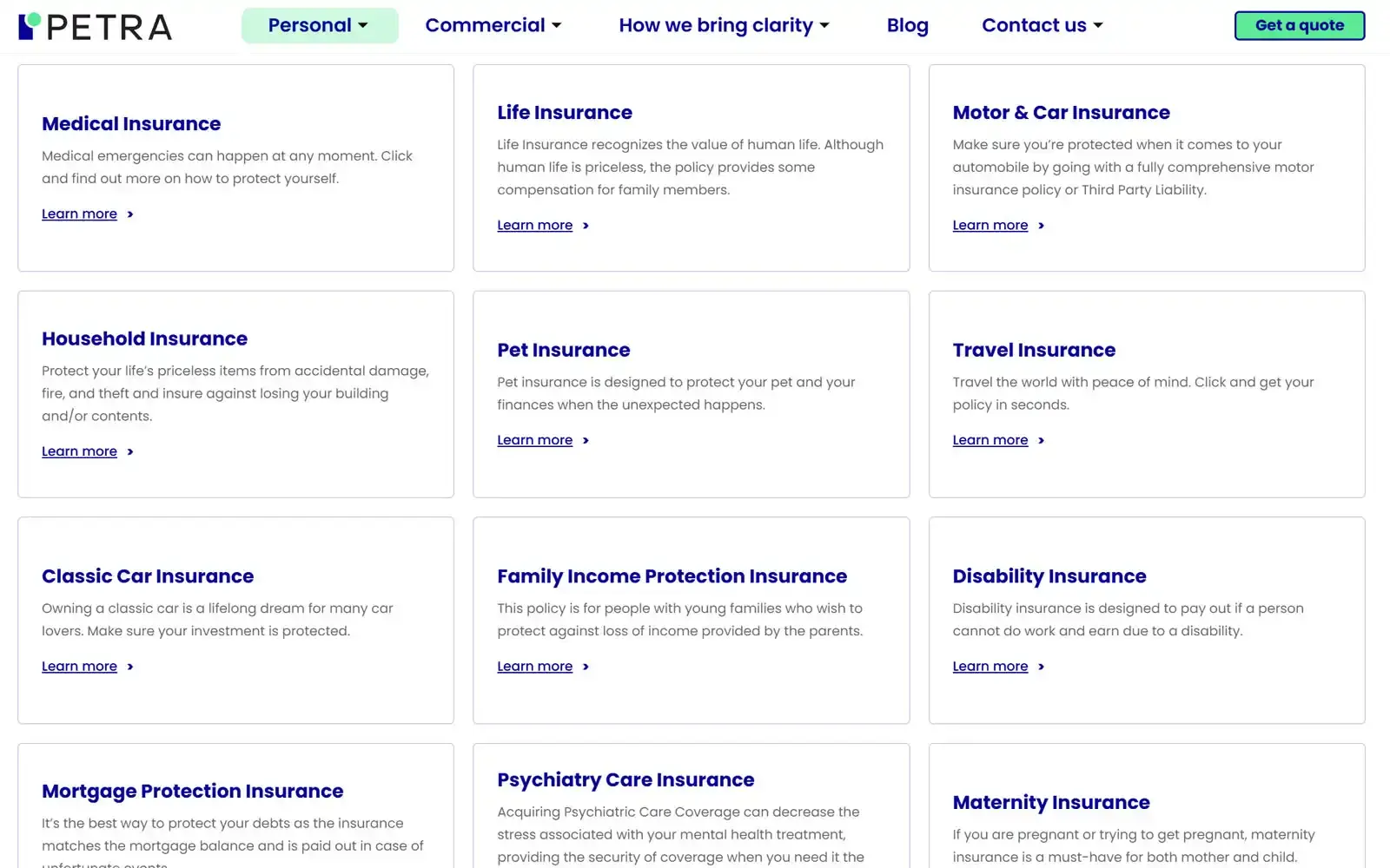 Petra Insurance Brokers — screen 3