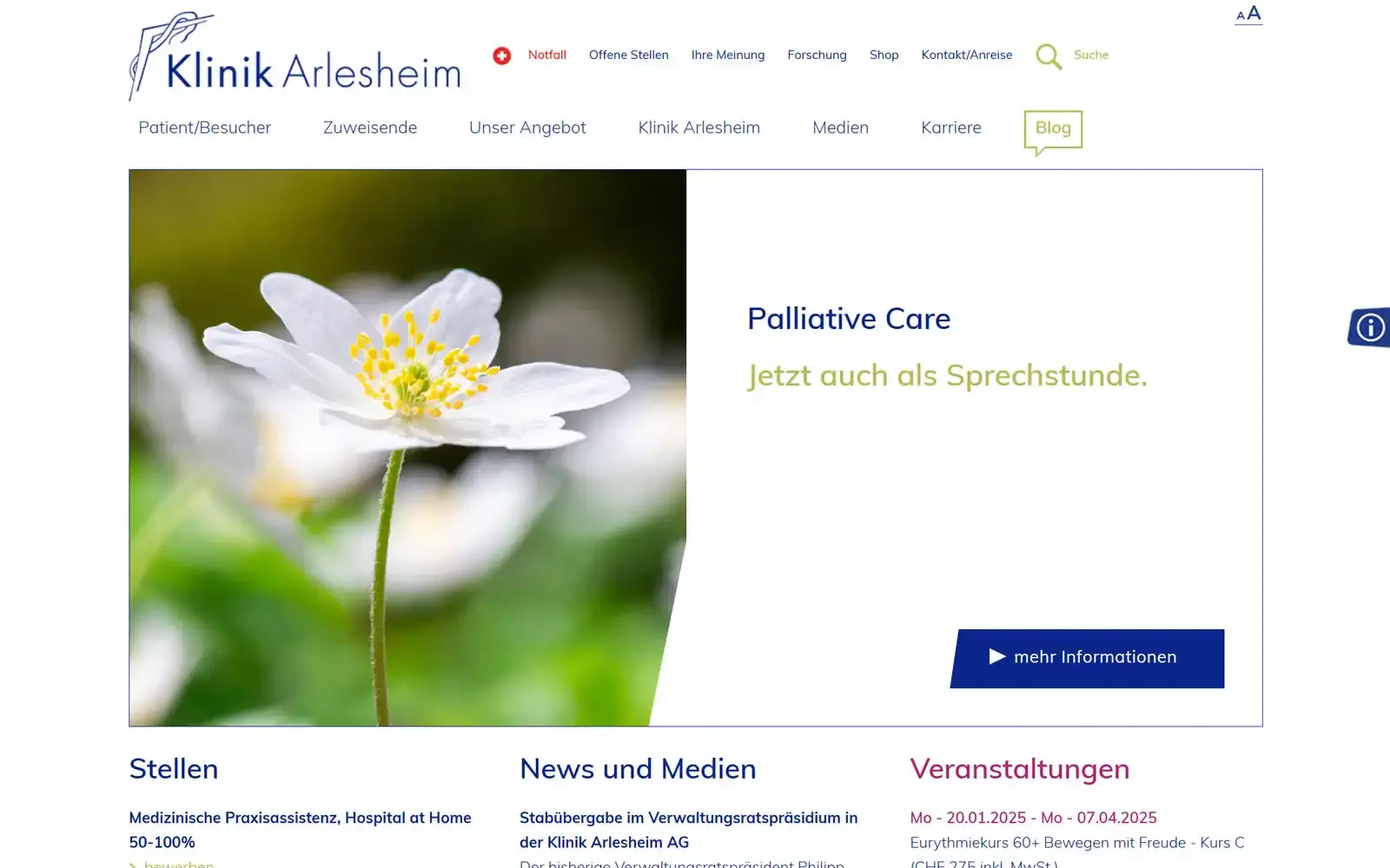 Klinik Arlesheim — case study preview