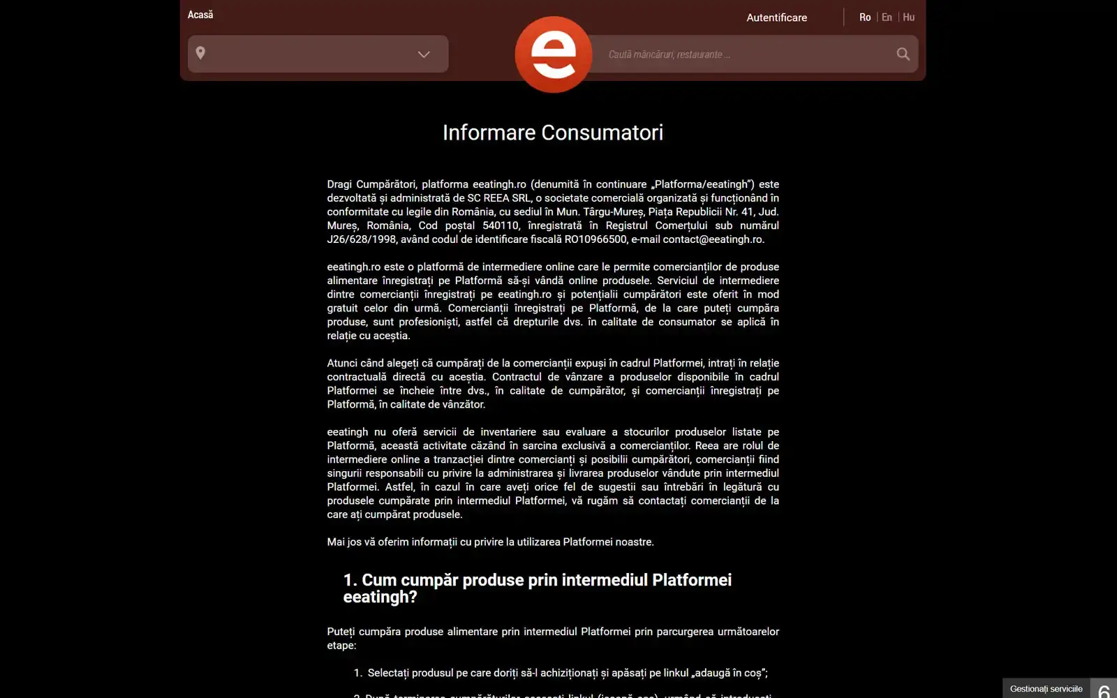 Eeatingh — screen 2