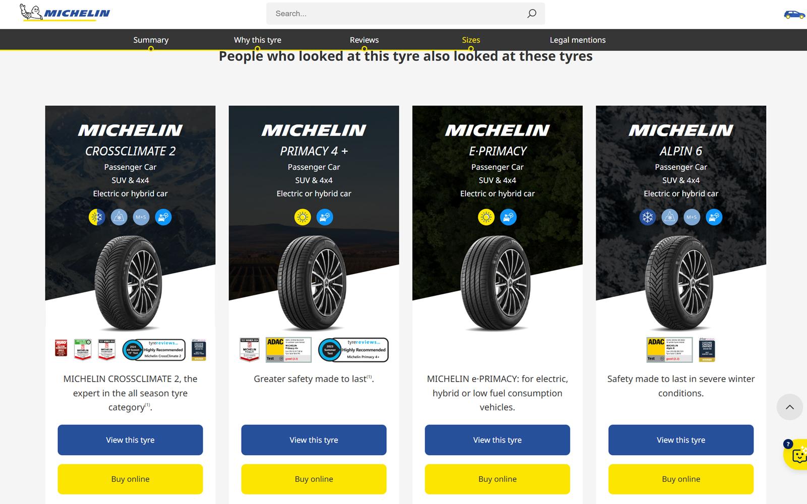 Michelin — screen 3