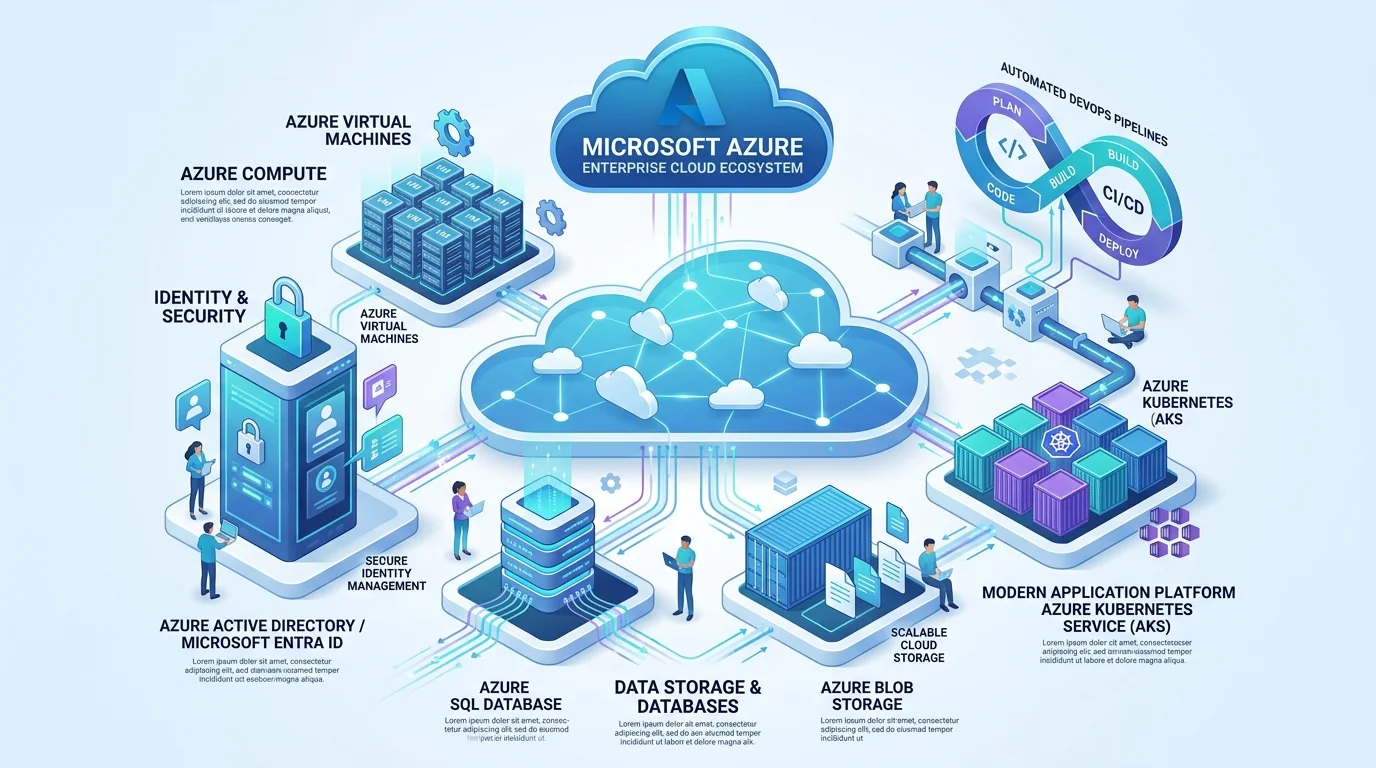 Microsoft Azure Enterprise Cloud Ecosystem: Virtual Machines, Entra ID Security, SQL Databases, and Automated DevOps
