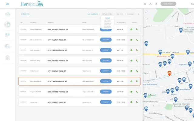 Livrapp - Logistics & Supply Chain project interface preview